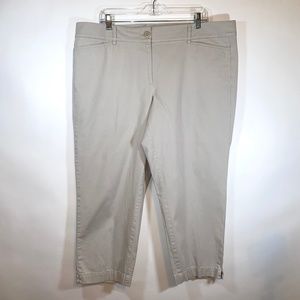 Ann Taylor Loft Original Crop Khaki pants 16